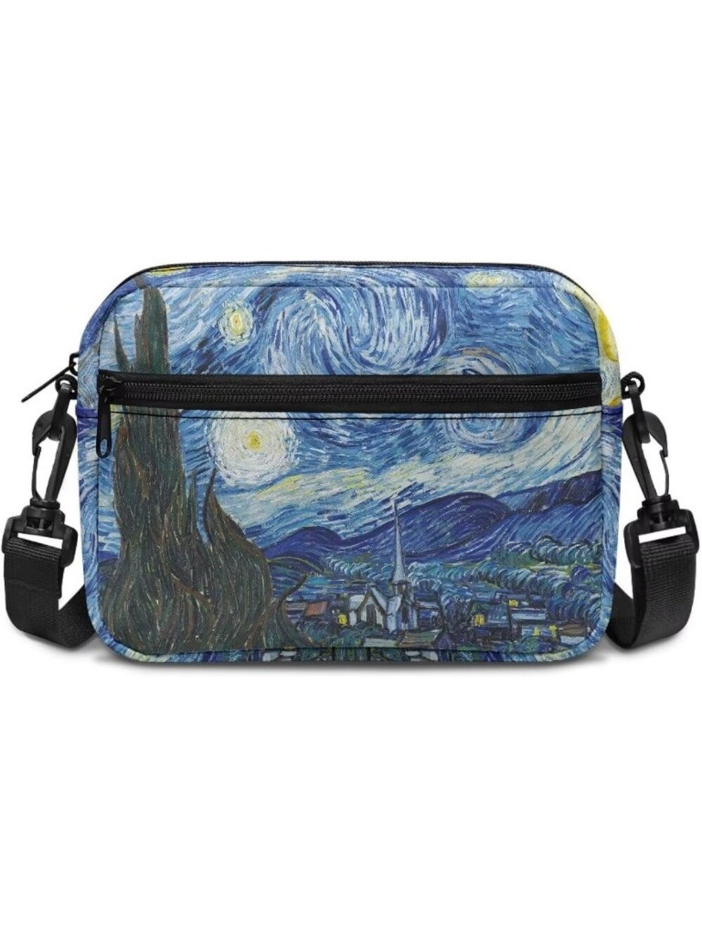Artistic Crossbody Bag for Women | Monet-Inspired Oil Painting Purse & Camera